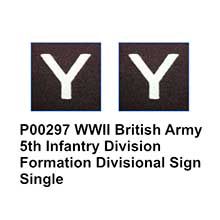 1:6 Scale British WWII Army 5th Infantry Division Formation Divisional Sign Single